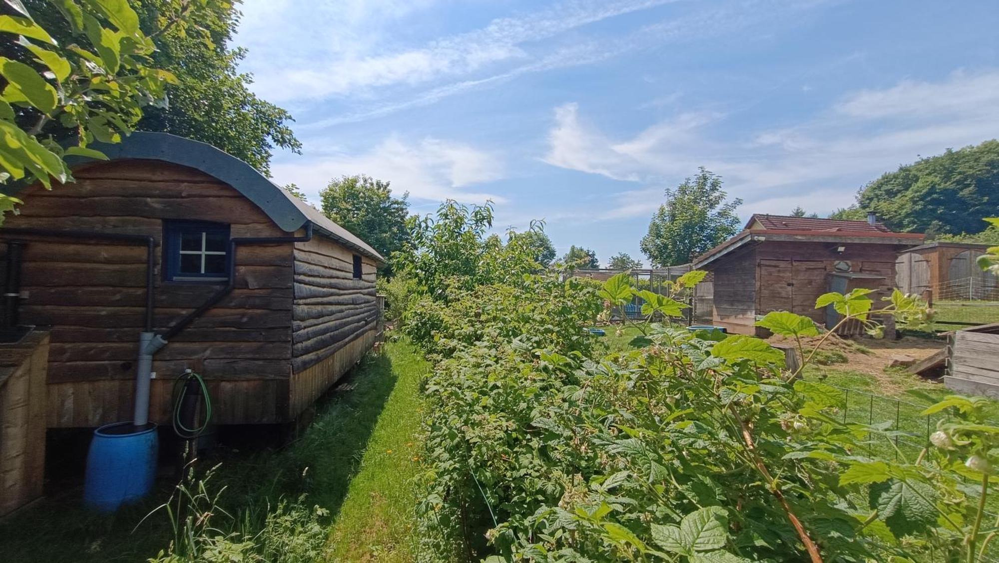 La Roulotte Tiny House Du Mond'Ideal Leval  Buitenkant foto